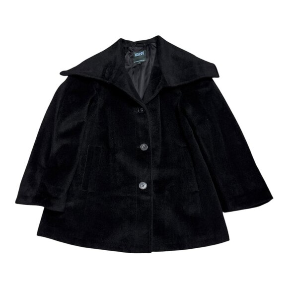 HILARY RADLEY Mohair Wool Luxury Designer Casual Winter Pea Coat Jacket Womens 4 - Picture 1 of 6